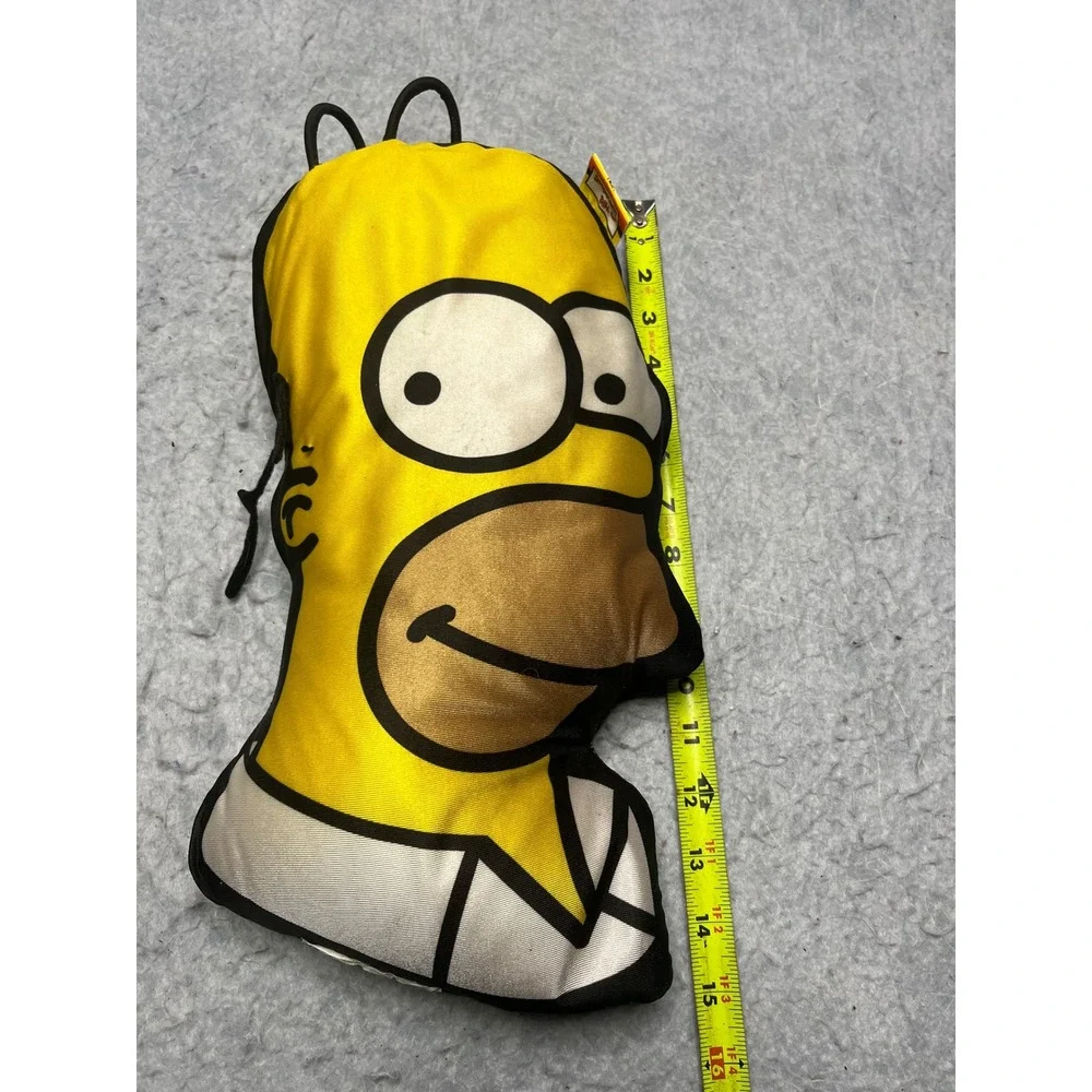 The Simpsons Homer Plush Head Pillow Yellow Black Novelty Decor 15